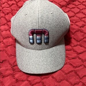 Men's Gray Cap with Embroidered Design